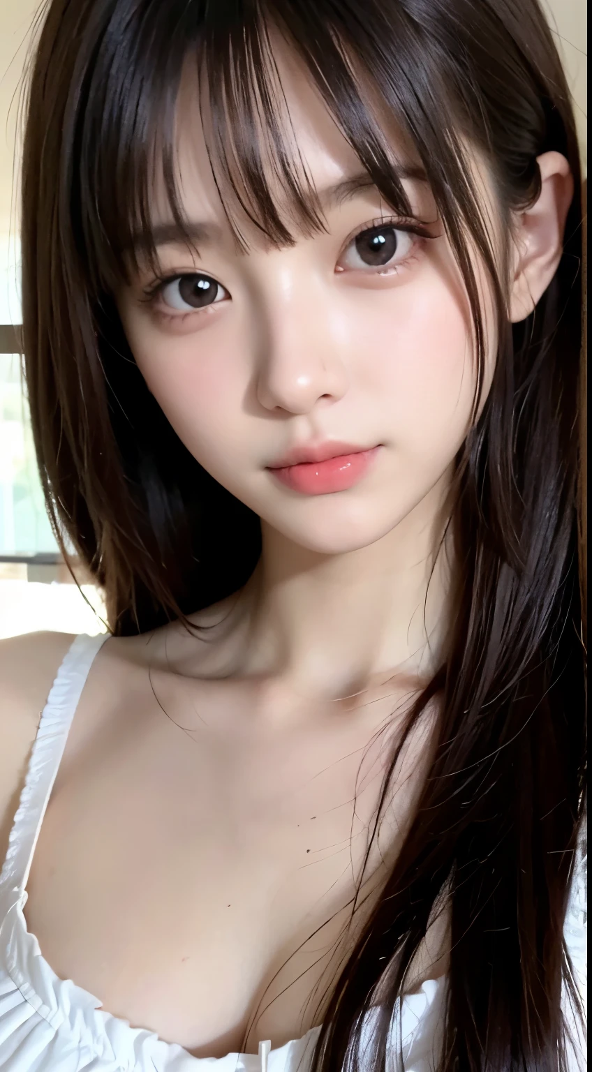 (best quality:1.4), (ultra high quality), (very detailedな), beautiful girls, So cute, nice face and eyes, very realistic skin, (A very shy expression), (I&#39;m not watching it here), (White :1.2, Light blue pleated super miniskirt:1.5),  (Beautiful, incredibly big, soft breasts.:1.3), (lending institution:1.1), beautiful collarbone, (long thin legs), (very thin shrinkage), real skin texture, Really clear and white skin, very good skin, (forehead, hair accessories), Advent of the beautiful goddess, beautiful background, golden ratio, conceptual art, very detailed, accurate, Advanced details, on a crowded train, (Close contact with high school girls:1.2), (My heart is pressed against my chest.:1.2), (Uniforms are not exposed:1.2), (The material is so thin that the shape of the breasts is clearly visible...:1.2)very close range, (My heart is being stroked, What touched the leg, touching my ass), A composition looking down on a girl from above, Sexy art, surrounded by beautiful sunsets, bright lights, Very delicate illustration details, very detailed CG 통합 8K 배경화면, RAW photos, professional photos, movie lights, Depth of recorded boundary, Not good, (Nipple protrusions push up uniform.), (Nipples sticking out through uniform:1.3), crop top, (high heels on bare feet:1.1)