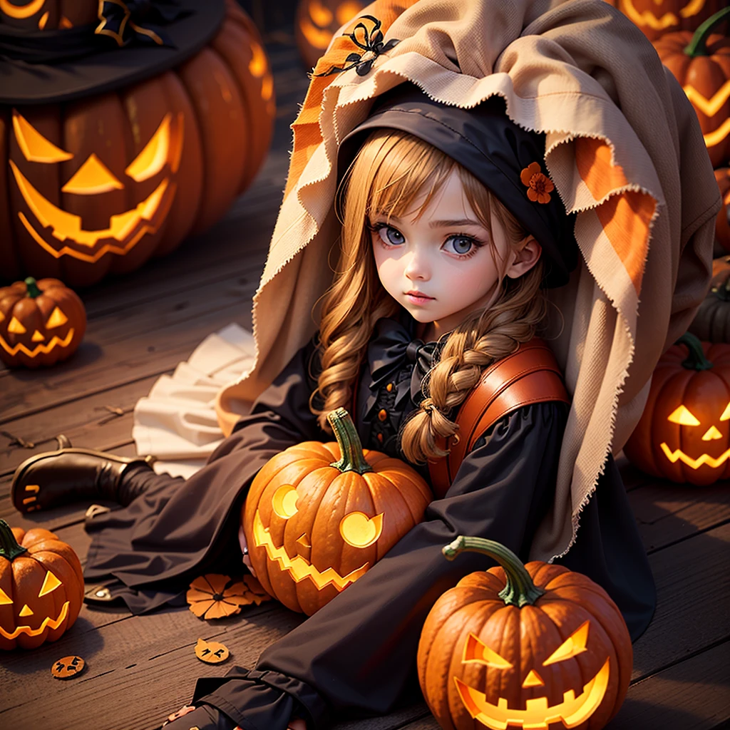 Halloween Trick or Treat, Season Autumn, pumpkin, boy, cute, beautiful,
