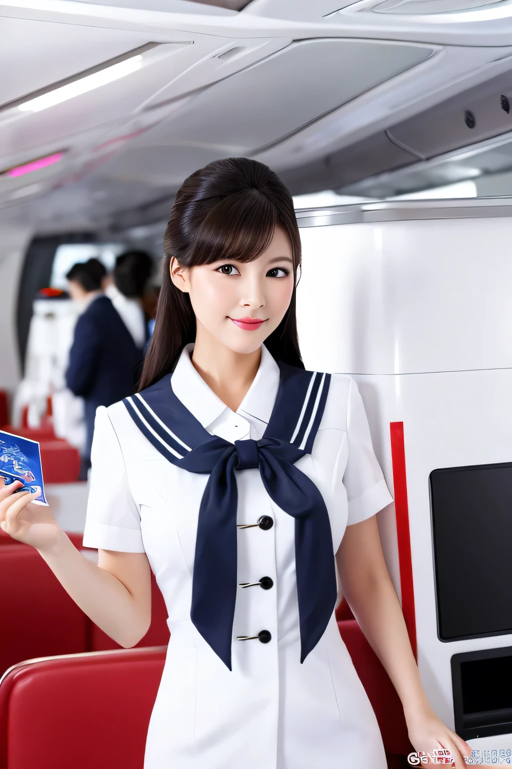 Masterpiece, best quality, perfect face ,white face,air hostess sexy girl