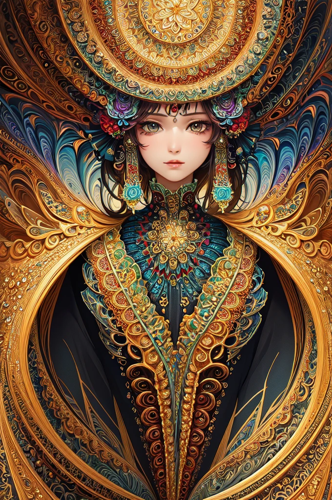 (masterpiece, top quality, best quality, official art, beautiful and aesthetic:1.2), (1girl), extreme detailed,(fractal art:1.3),colorful,highest detailed