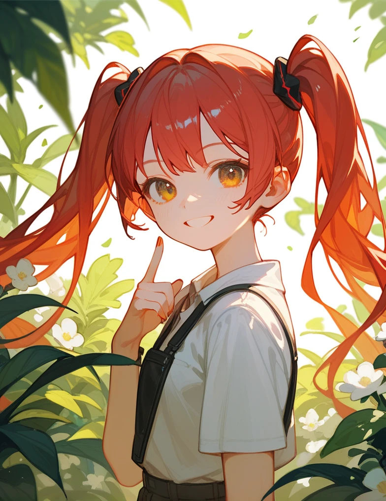 score_9_up,score_8_up,1girl, twintails, smile