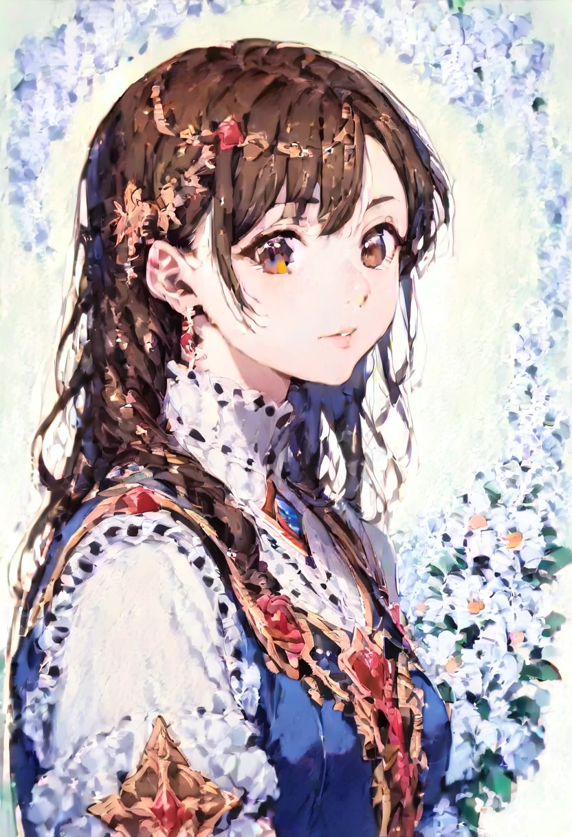 High resolution, masterpiece,Chizuru Ichinose, Brown Hair, alone, One girl, Detailed eyes, ((Brown eyes))