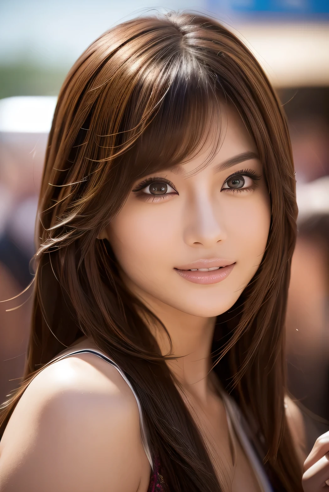 Popular idols signing autographs at autograph sessions:1.5, Dynamic, cinematic photos,(Ultra Realistic, High resolution), (Highly detailed eyes, Highly detailed hair, highly Detailed face, Highly detailed plump lips,Perfect Anatomy),(Highest quality:1.4), (Realistic, photo-Realistic:1.37), Professional photography, Cinematic Light, (Detailed face: 1.2), smile, Waist line