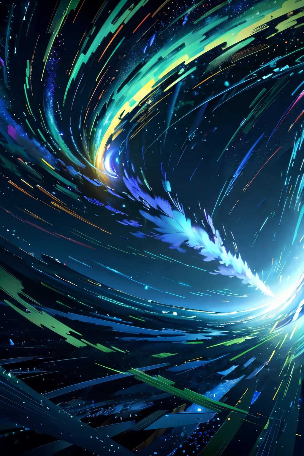 Green wind,blue sky,Vortex,storm,tornado,Abstract Painting,masterpiece,hope,positive,beautiful,High resolution, High resolution, 8k, masterpiece2:1,
