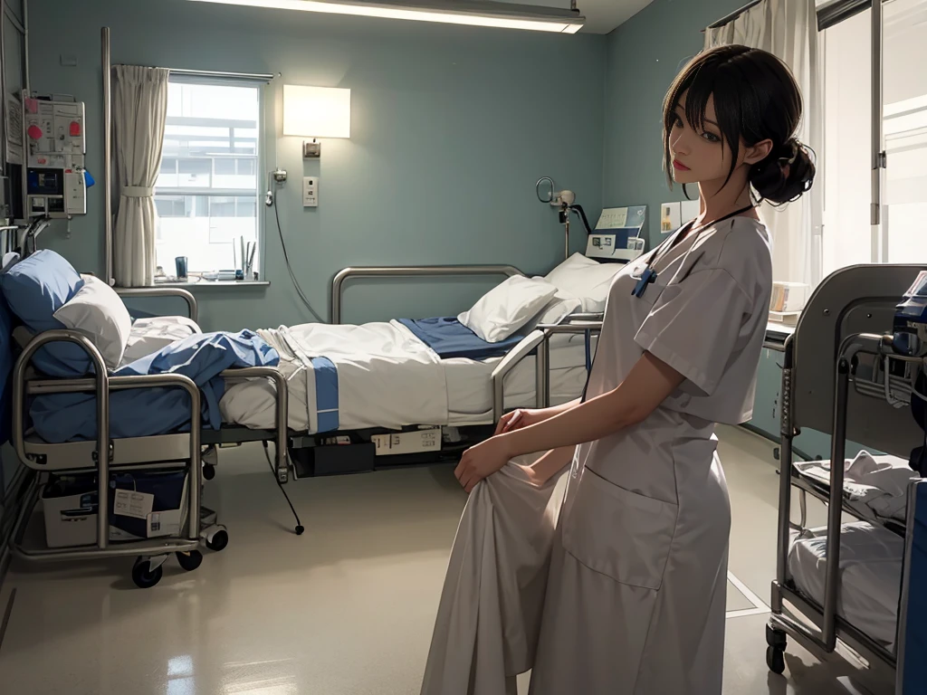 A beautiful Japanese girl with fair skin and angelic features....... She is a ager、Looks like a slender middle school student. The girl is wearing a ballet costume, tome'a little embarrassing for her. She has a childish appearance with a flat chest. The stage is a hospital, especially in pediatric wards. The doctor is conducting a medical examination of the girl, Includes genital examination. The atmosphere inside the hospital is professional and clean....... The girl is a little nervous about the vaccination she is about to receive....... The artwork is、Must be realistic, Highly detailed photorealistic quality, high resolution render。. Color palette should be soft and pastel, Gives a cute and innocent atmosphere. Lighting should be balanced and natural, Beautifully illuminate the scene.、Show nipples、Underpants1becomes a sheet、Flipping through underwear、Pained look、receive an injection、Hold the knife、Rehabilitation、male scary sexual doctor、sexual harassment、Examination without clothing、male genitalia-shaped device、Diagnosis of female genitalia、Pediatric specialty hospital、Vibrator