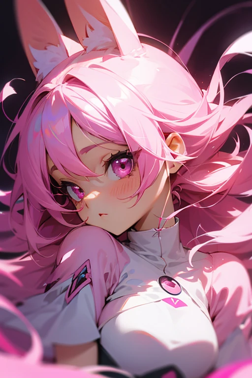 kawaii, pink eyes, pink hair, beautifull