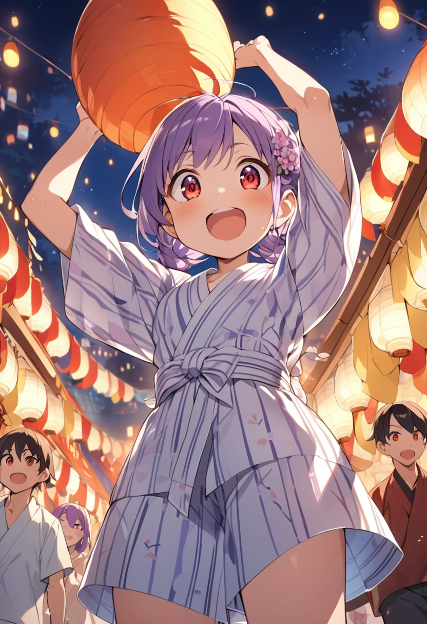masterpiece,High resolution nilou,One girl,yukata,Summer Festival at Night,Red Hair,Short Hair,high school girl,nsfw,yukata????,???,Insert,