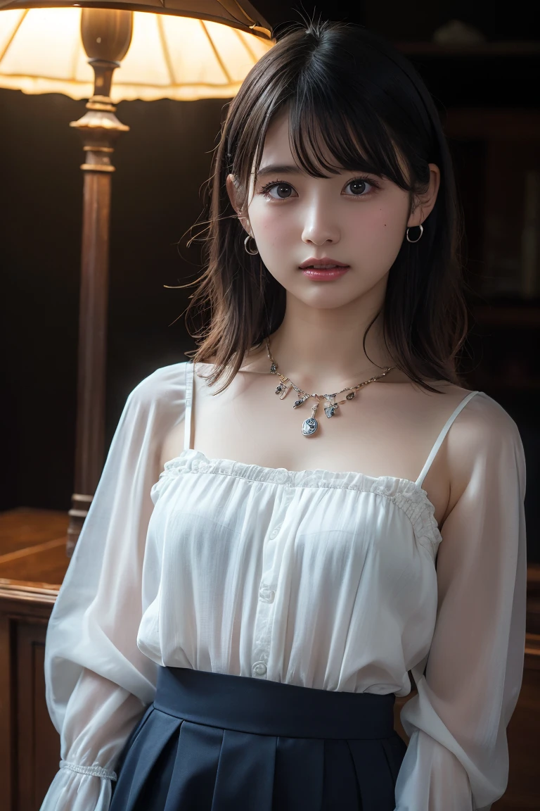 White lace dress,(See through)、,Small breasts, (((とてもエレガントでbeautiful, Perfect detail, Very detailed))), whole body, The most detailed girl, Written boundary depth, 美しくdetailedなwhole body, Thin legs, 1 person, 30 years old, Very short hair, Spiked Hair, Gray and silver hair, beautiful detailed hair, Perfect Face, Expressionless, beautiful, detailed, Deep Eyes, Please open your mouth a little, Delicate arms and hands, Pale skin, Earrings, beautiful and gorgeous necklace, Colorful background, HD background, Blurred Background, とても繊細でbeautiful, masterpiece, (((Highest quality, とてもbeautiful8K CG壁紙))), (((Medium Hair))), (Inside the room,Stylish white interior,window)、Glowing Skin、Shiny Hair、