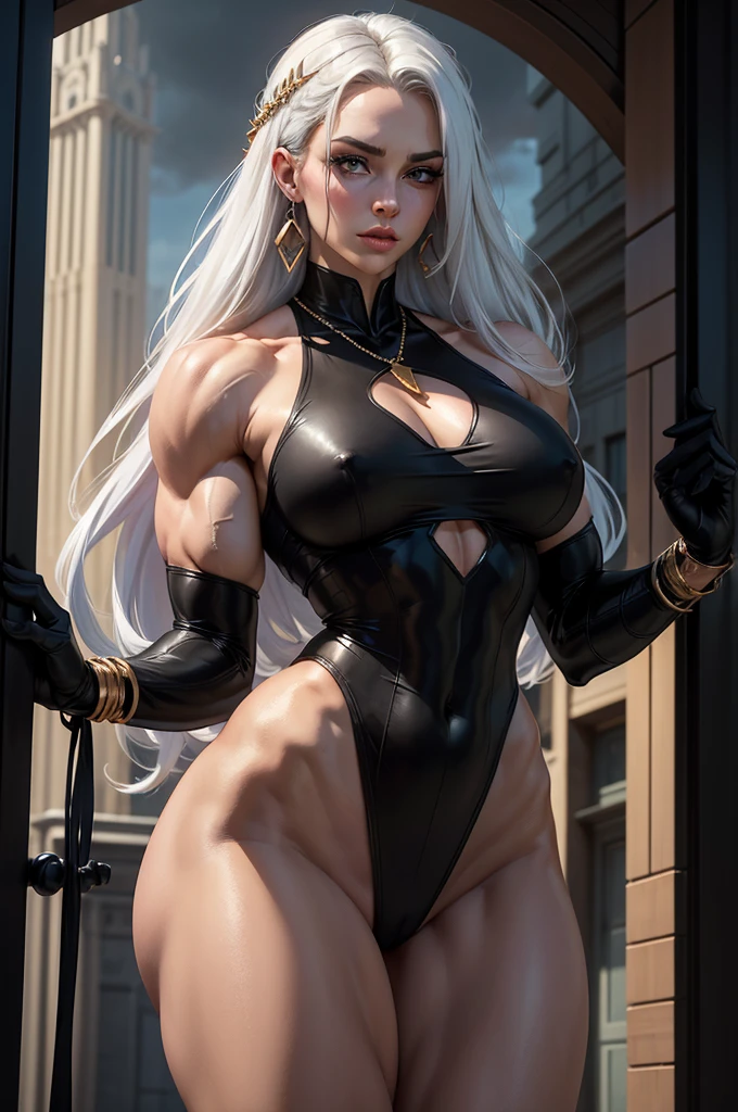 masterpiece, best quality, blkwidow, black bodysuit, cleavage, black belt, black gloves, cityscape, looking at viewer, night, rooftop, large breasts, contrapposto, thighs,"A tall giantess in her underwear，Dress sexy and charming. Her slenderness hints at her immense strength. She seems to be strolling leisurely in the bustling street scene of GTS City, Towering buildings loom overhead. Smoke and clouds billowed around her, Adds epic scale and drama. dim lights, gloomy, and realistic, build tension、ominous atmosphere. The perspective is from below, Emphasizing the absolute majesty and power of the giantess.",full female body standing in gym, (((Multicolor Hair, [White Hair])))), Ultra Realistic 8k CG, Perfect Face, Flawless, Bright Golden Eyes, Clean, Masterpiece, Professional Artwork, Famous Art, Cinematic Lighting, Perfect Face , beautiful face, beautiful eyes, (((perfect female body, narrow waist, broad chest, broad shoulders, slim muscles, toned muscles))), beautiful queen, royal, divine, goddess, (royal palace), fantasy, dreamlike, unreal, sci-fi, (small breasts, tiny breasts, flat chest), delicate jewelry lingerie, breasts out, absurdly long hair, very long hair, (rich: 1.4), prestige, luxury, jewelry, diamond, gold, pearl, gem, sapphire, ruby, emerald, intricate detail, delicate pattern, sexy, enchanting, alluring, alluring, erotic, enchanting, hair ornament, necklace, earrings, bracelet, bangle, looking at viewer, Unbeatable Masterpiece, Ultra Realistic 8k CG, Perfect Art, Super Detailed Rendering, Masterpiece, High Quality, High Resolution, Detail maniac, High Definition, High Quality, Detailed Face, Detailed Body Limbs, No Bra, exposed breasts, blush, white stockings, , well-detailed breasts, beautiful female body, full body, muscular chest, bodybuilder, strong physique, muscle mommy, slim waist, toned abs, muscular quads, muscular lats, bright golden eyes, full body in seductive motion , exposed breasts well detailed breasts, NSFW, topless


