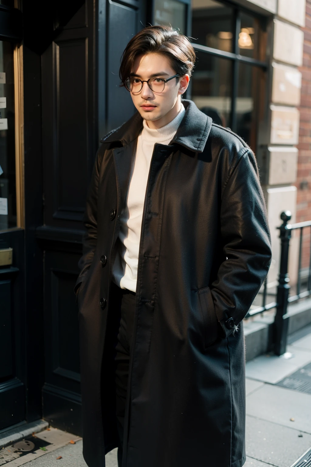 man with coat, WITH GLASSES


