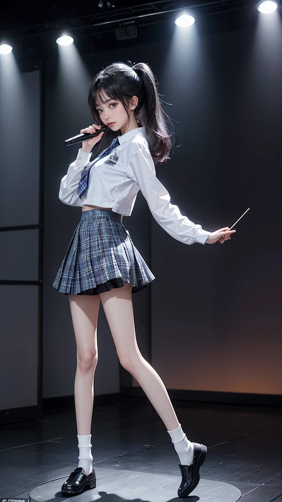 ((masterpiece)),(((最high quality))),((((((Full body shot from knee height:1.9)))))),((((((脚を揃えてStand Up Straight:1.9)))))),((Thin thighs)),((Long legs:1.3)),(((Girl standing in a school classroom:1.7))),(((Micro Mini Skirt Uniform:1.6))),((expensive:1.8)),((japan summer:1.8)),((スリムなModel body type:1.5)),((Thin legs:1.5)),Wear a short-sleeved white shirt,(Blue plaid miniskirt:1.2),(24 years old:1.3),Bangs,Smile,((Lovely女の子)),Slim girl,(Black loafers),((Short white socks to ankle,,)),Lovely,The thigh area below the groin is slim and firm,Lovely,(Black hair ponytail),Thin legs,スリムなModel body type,Very small waist,Smaller hips,Long legs,Thin thighs,Thin Hands,Long hands,((((Full body shot from below:1.5)))),(((((A girl who looks exactly like WONYYOUNG from the K-pop band IVE:1.9))))),((Keep your whole body straight:1.8)),((((Facing forward only:1.7))))((((Stick your butt out a little:1.5)))),((White:1.9)),((背がexpensive:1.4)),(Stand with your legs outstretched,Don't bend your knees:1.7),((Stand Up Straight:1.9)),((Turn your hips back:1.7)),Very thin ankle,beauty,Delicate skin,Firming skin,引き締まったThin legsの肌を細部までリアルに再現,Very detailed, Attention to detail,high quality,Awards,high resolution,(Anatomically correct:1.3),(8K,RAW photos,最high quality,masterpiece:1.5),(((女の子をFull body shot from below:1.5))),Height 173cm,((脚を揃えてStand Up Straight:1.8)),((脚を揃えてStand Up Straight:1.7)),(((Keep your back straight:1.8))),((Expectations:1.2)),9頭身beauty,Model body type,((Inseam is half the height:1.5)),(Thin thighs),((A girl who looks exactly like WONYYOUNG from the K-pop band IVE:1.5)),RAW photos,Firming skin,Delicate skin,Toned muscular legs,Attention to detail,vivid,Texture,realな皮膚感,Perfect composition,beauty的,Very detailed,High chroma,real,Eyeliner,Eyeshadow,expensive鼻,Small nostril,Little mouth,Tempting lips
