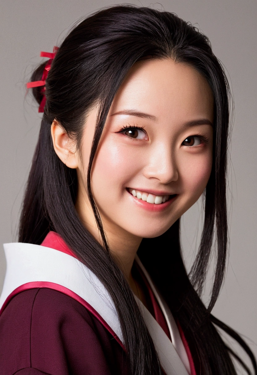 Beautiful Japanese woman, naughty face, Mischievous smile, char_Nezuko