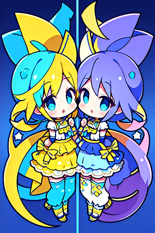 Element Wind Design Features Yellow or blue clothing A symmetrical design that symbolizes twins A curious girl