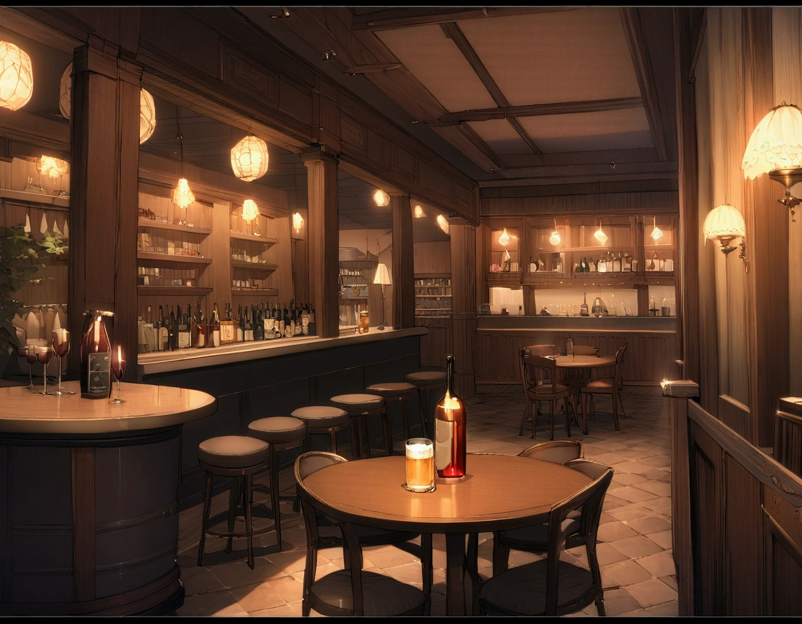 ((((masterpiece, Highest quality, High resolution)))),High detail, manga,anime,Illustration Style,Dark and calm night colors,並べられたトlampのカード,,Adult Playground,ポーカーをするためのpub,Luxurious evening atmosphere, Game fantasy world view,Bakery in the RPG world, Extremely detailed 8K, High detail, pub,Table at the liquor store,There are no people around,background,トlampのカードが置かれたテーブル,lamp,Wine and beer,A stylish world,The enchanting world of night,lampは少なく辺りは暗い,In the center of the screen is a large table,Luxurious and spacious with high ceilings,A very, very dark room at night,There is only a little light,The room is dark,トlampカード