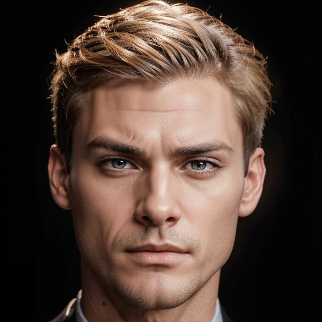 a man, detailed face, beautiful eyes, sharp nose, full lips, detailed skin texture, masculine features, strong jawline, serious expression, muscular build, wearing a suit, elegant pose, professional businessman, dramatic lighting, cinematic composition, high quality, photorealistic, intricate details, warm color tones