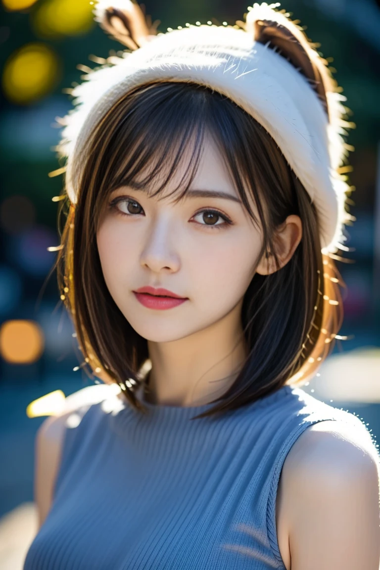 full body of beautiful cute girl 20 year old in action something so chill. wearing fluffy bunny hat long droopy ears color green. sparkly douyin style makeup. smiling. instagram flash photo selfie. long lashes. cute blush. unbelievably beautiful, hyper - realistic, Super Bold Colorful, Super high Contrast, Isometric, cinematic composition, cinematic high detail, hyper realistic, cinematic lighting, super wide angle, depth of field, super detailed, beautiful color coding, beautiful color grading, Unreal Engine, Film, Color Grading, Editorial Photography, Photography, Photoshoot, Depth of Field, Tilt Blur, Shutter Speed 1/ 1000, F/ 22, White Balance, 64k + sharp focus + bokeh, Super Resolution, Megapixels, ProPhoto RGB, VR, perfect lighting, Half Backlighting, Backlighting, Natural Lighting, Incandescent, Fiber Optic, Moody Lighting, Film Lighting, Studio Lighting, Soft Light, Volumetric, Contre - Jour, Beautiful Lighting, Accent Lighting, Global Illumination, Screen Space Global Illumination, Ray Traced Global Illumination, Optics, Scattering, Illumination, Shadows, Roughness, Flicker, Ray Traced Reflections, Lumen Reflections, Screen Space Reflections, Diffraction Grading, Chromatic Aberration, GB, Displacement, Scanlines, Rays Tracing, Ray Traced Ambient Occlusion, Anti - Aliasing, FKAA, TXAA, RTX, SSAO, Shaders, OpenGL - Shaders, GLSL - Shaders, Post - Processing, Post - Production, Cel Shading, Tone Mapping, CGI, VFX, SFX, Elegant Dynamics pose, photography, HDR, UHD, Phase One P65+ 645DF, --s 750 --style raw