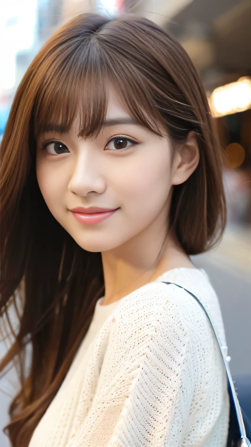 Cute 21 year old Japanese、city、shopping、Highly detailed face、Pay attention to the details、double eyelid、Beautiful thin nose、Sharp focus:1.2、Beautiful woman:1.4、(Light brown hair,short hair、),Pure white skin、Highest quality、masterpiece、Ultra-high resolution、(Realistic:1.4)、Highly detailed and professional lighting、nice smile、Please show me your whole body、Cute Spring Clothes、