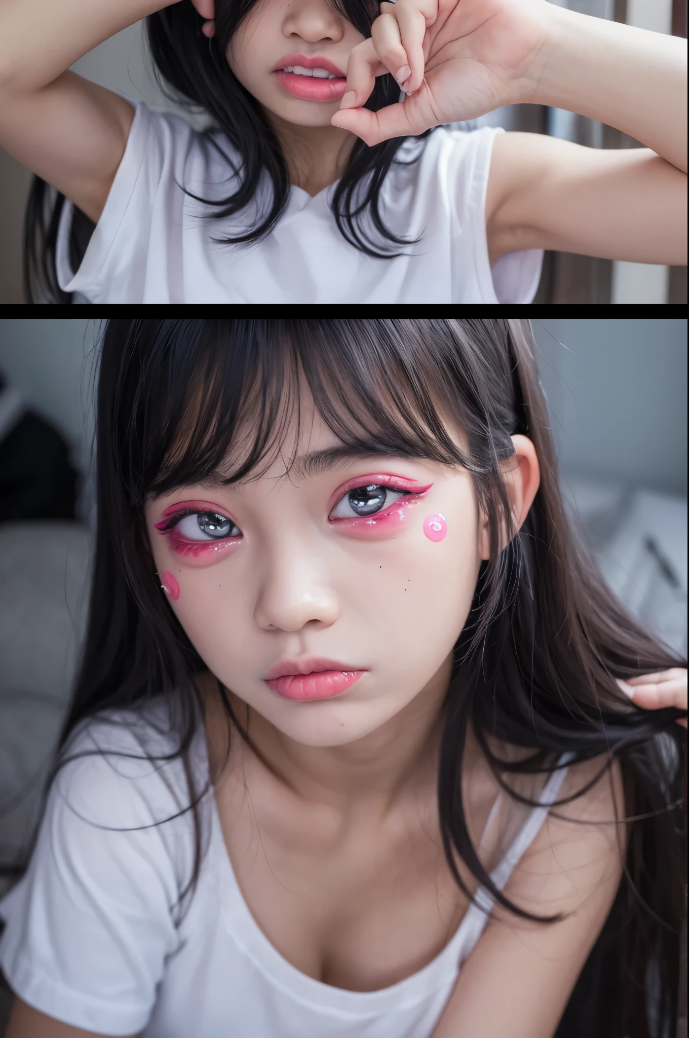 1girl,solo, portrait,(:o:1.4),(rolling eyes:1.6),ahegao