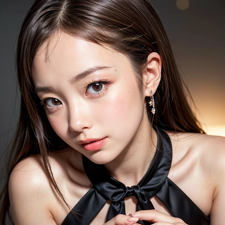 (Extremely Detailed ((Personification as a 12yo KAWAII girl of (" Brigitte Bardot "))) with Characteristics Items), High-level, 8K Masterpiece TopQuality Ultra-detailed CG, Absurd detailed wallpaper, PerfectLighting, aesthetic LifeLike Rendering, MysticSight, Haze Tyndall Scattering, (Studio GRAY Background with (Oodles Dazzling RainbowColorParticles (BokeH))), ((Assfocus) RoundlyButts ThighGap), (Exposed:0.5) 🔞 BREAK (Acutance:0.8), (NOGIZAKA FaceVariations) Extremely Detailed very KAWAII FaceVariations, Childish CaptivatingGaze Detailed Reflective Eyes with (SparklingHighlights:1.28), Detailed (Voluminous LongEyelashes:0.88)、Glossy RedLips with beautiful details, Kissable tongue, RosyCheeks, Radiant PearlSkin with Transparency, Glowing DowneyHair . { (Dynamic LifeLike expressions:1.4) | (:d) }, (large eyes:-1) .