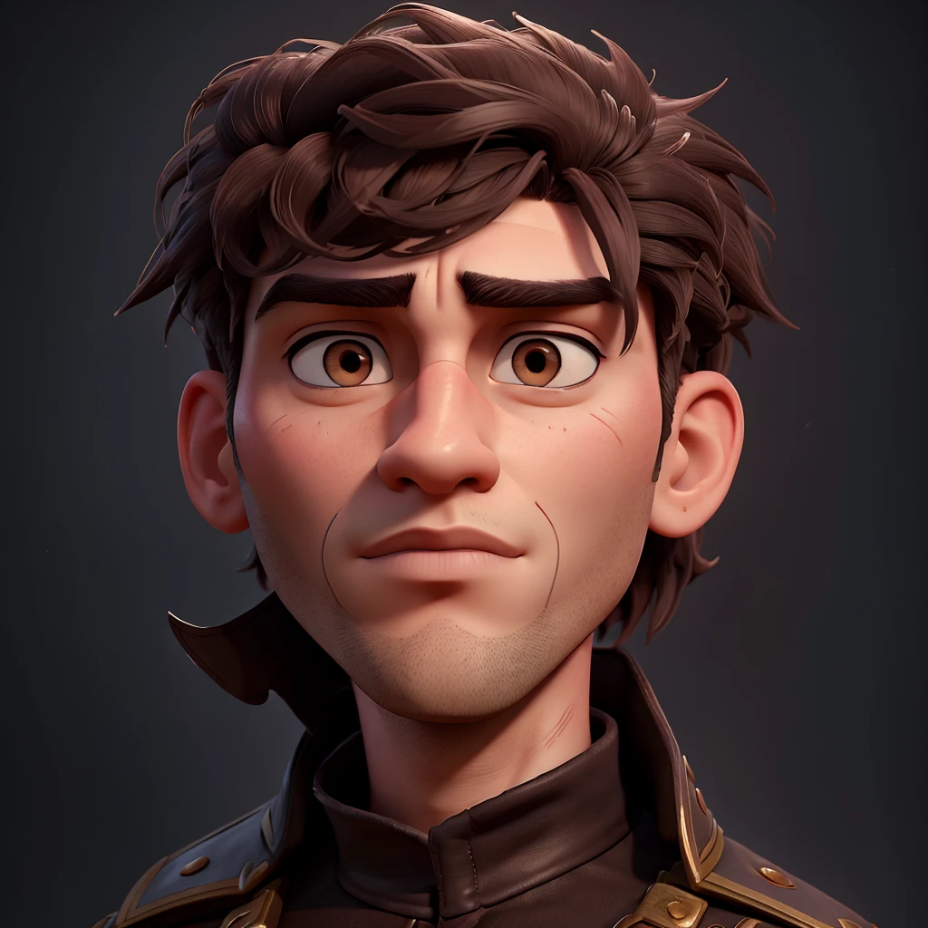 A male portrait of Ruslan, detailed facial features, intense gaze, chiseled jawline, short dark hair, moody expression, dramatic lighting, cinematic style, rich color palette, warm tones, photorealistic, 8K, hyper detailed