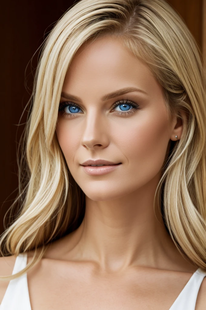 Woman 30 years old blonde blue eyes model size