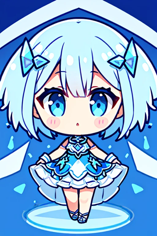 Element Wind Design features: Blue and silver clothing Water-themed accessories Futuristic and creative girl