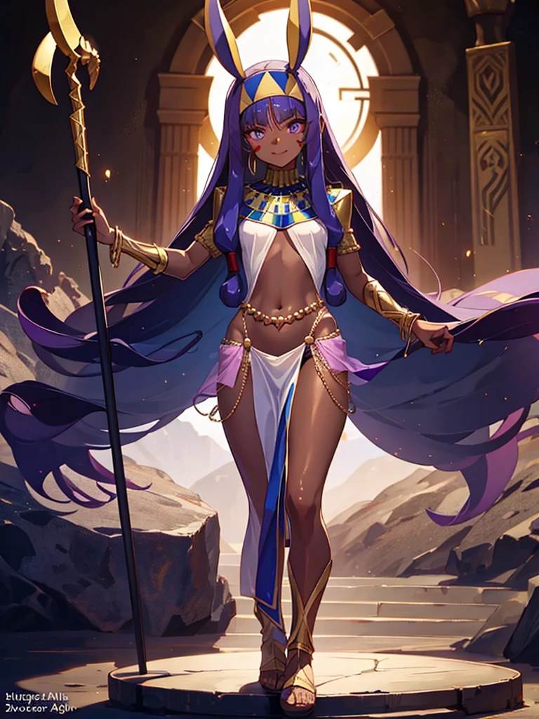 Nitocris,Nitocris(Fate), 1 girl, Full body painting, Highest quality,((Highest quality)),((Tabletop)),((Perfect Face)),1 girl,smile,beauty,((Holographic)), (Desolate desert background) (Beautiful attention to detail: 1.2), (Highly detailed CG Unity 8K wallpapers, masterpiece, Highest quality, Very detailed, Best Shadow), (Detailed Background),People Girls, sketch,Cinematic,A cover like the cover of a movie,Stars shining in the night sky,