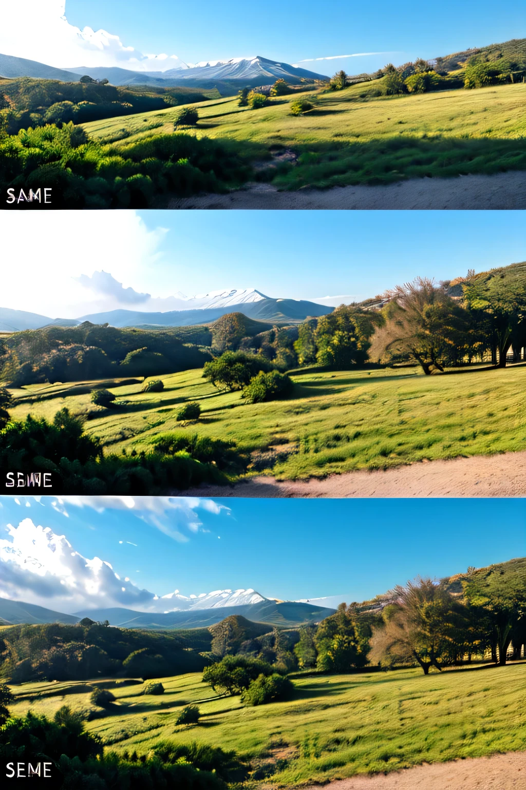 Generate a same scenery having 5 differences 

