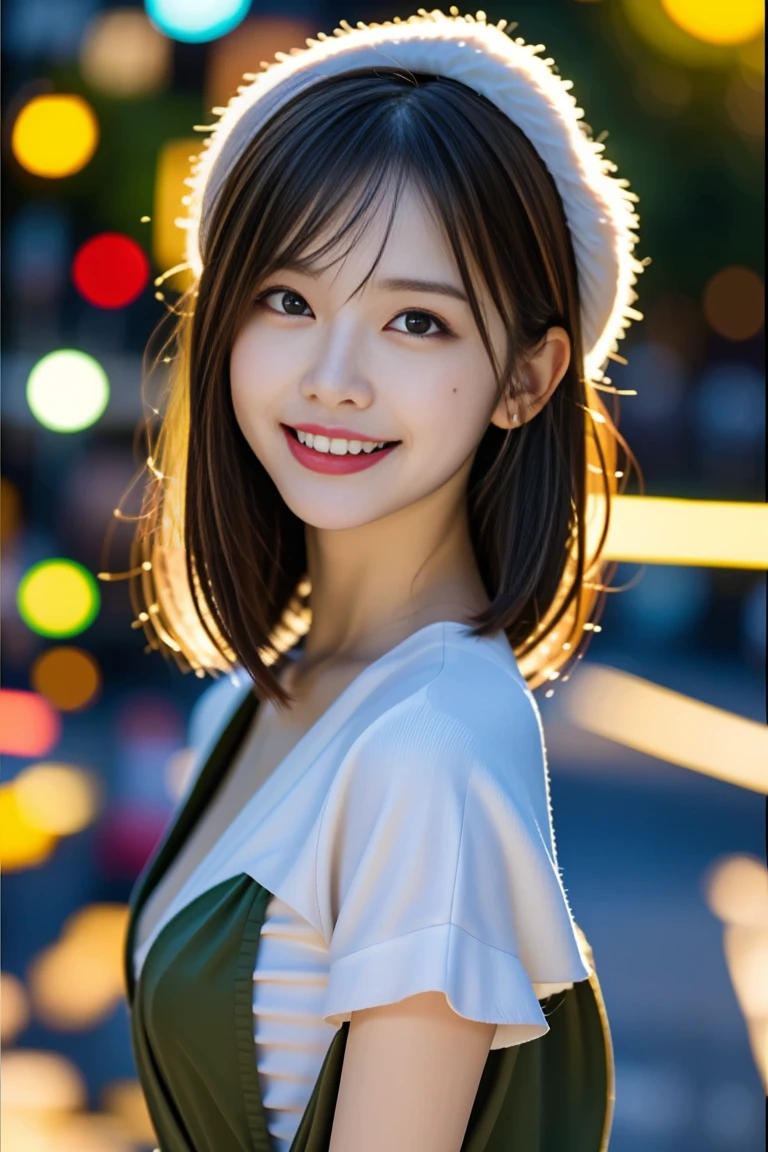 full body of beautiful cute girl 20 year old in action something so chill. wearing fluffy bunny hat long droopy ears color green. sparkly douyin style makeup. smiling. instagram flash photo selfie. long lashes. cute blush. unbelievably beautiful, hyper - realistic, Super Bold Colorful, Super high Contrast, Isometric, cinematic composition, cinematic high detail, hyper realistic, cinematic lighting, super wide angle, depth of field, super detailed, beautiful color coding, beautiful color grading, Unreal Engine, Film, Color Grading, Editorial Photography, Photography, Photoshoot, Depth of Field, Tilt Blur, Shutter Speed 1/ 1000, F/ 22, White Balance, 64k + sharp focus + bokeh, Super Resolution, Megapixels, ProPhoto RGB, VR, perfect lighting, Half Backlighting, Backlighting, Natural Lighting, Incandescent, Fiber Optic, Moody Lighting, Film Lighting, Studio Lighting, Soft Light, Volumetric, Contre - Jour, Beautiful Lighting, Accent Lighting, Global Illumination, Screen Space Global Illumination, Ray Traced Global Illumination, Optics, Scattering, Illumination, Shadows, Roughness, Flicker, Ray Traced Reflections, Lumen Reflections, Screen Space Reflections, Diffraction Grading, Chromatic Aberration, GB, Displacement, Scanlines, Rays Tracing, Ray Traced Ambient Occlusion, Anti - Aliasing, FKAA, TXAA, RTX, SSAO, Shaders, OpenGL - Shaders, GLSL - Shaders, Post - Processing, Post - Production, Cel Shading, Tone Mapping, CGI, VFX, SFX, Elegant Dynamics pose, photography, HDR, UHD, Phase One P65+ 645DF, --s 750 --style raw、((Giddy Smile))