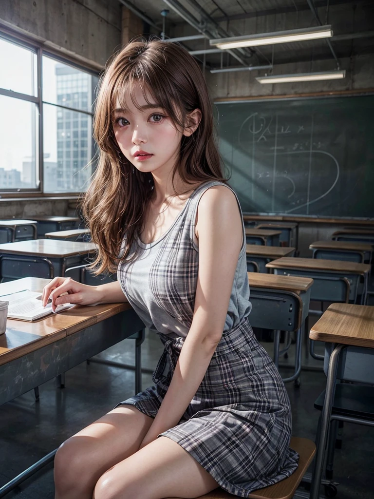 highly detailed、short、classroom、youth、I want to return😭