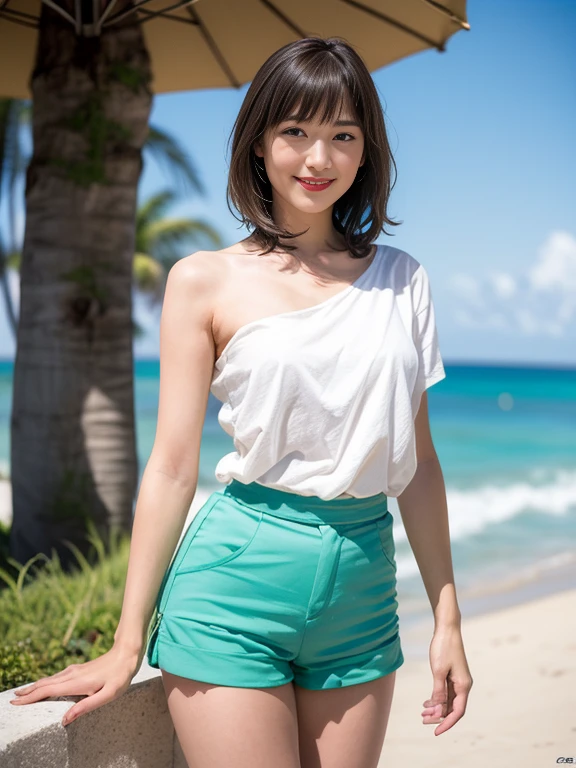 ((Exposing shoulders)), ((Ample breasts)), ((The skirt is short)), ((Sexy Legs)), ((whole body)),practical, Stylish girl,1girl,sexy pose,best quality,masterpiece,illustration,an extremely delicate and beautiful,CG,unity,8k wallpaper,Amazing,finely detail,masterpiece,official art,extremely detailed CG unity 8k wallpaper,incredibly absurdres,huge filesize,ultra-detailed,highres,extremely detailed,beautiful detailed girl,realistic,outdoors,light contrast,(White tee shirt、Shorts,、Red lipstick、Looking from below、smile、(Ocean、Ocean岸で歩いている)、ショートヘアー
Waiting to start