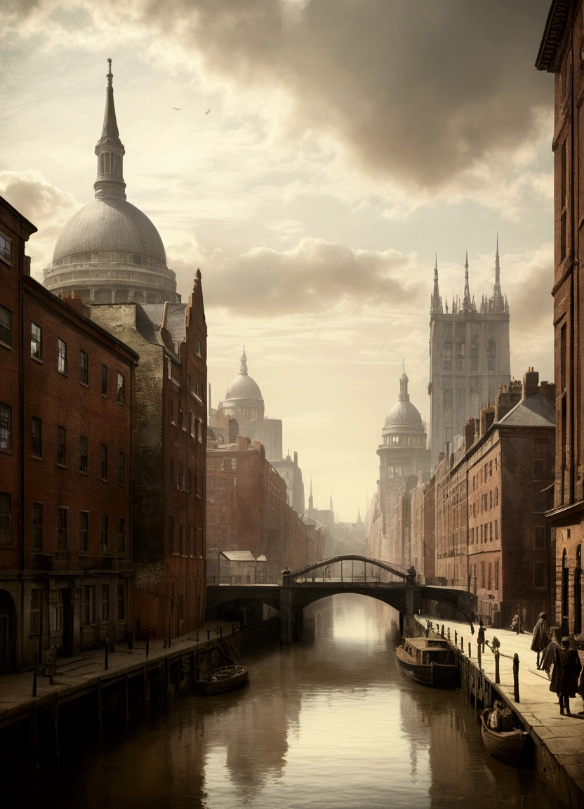Cityscape from the 20th. Century in Turner style