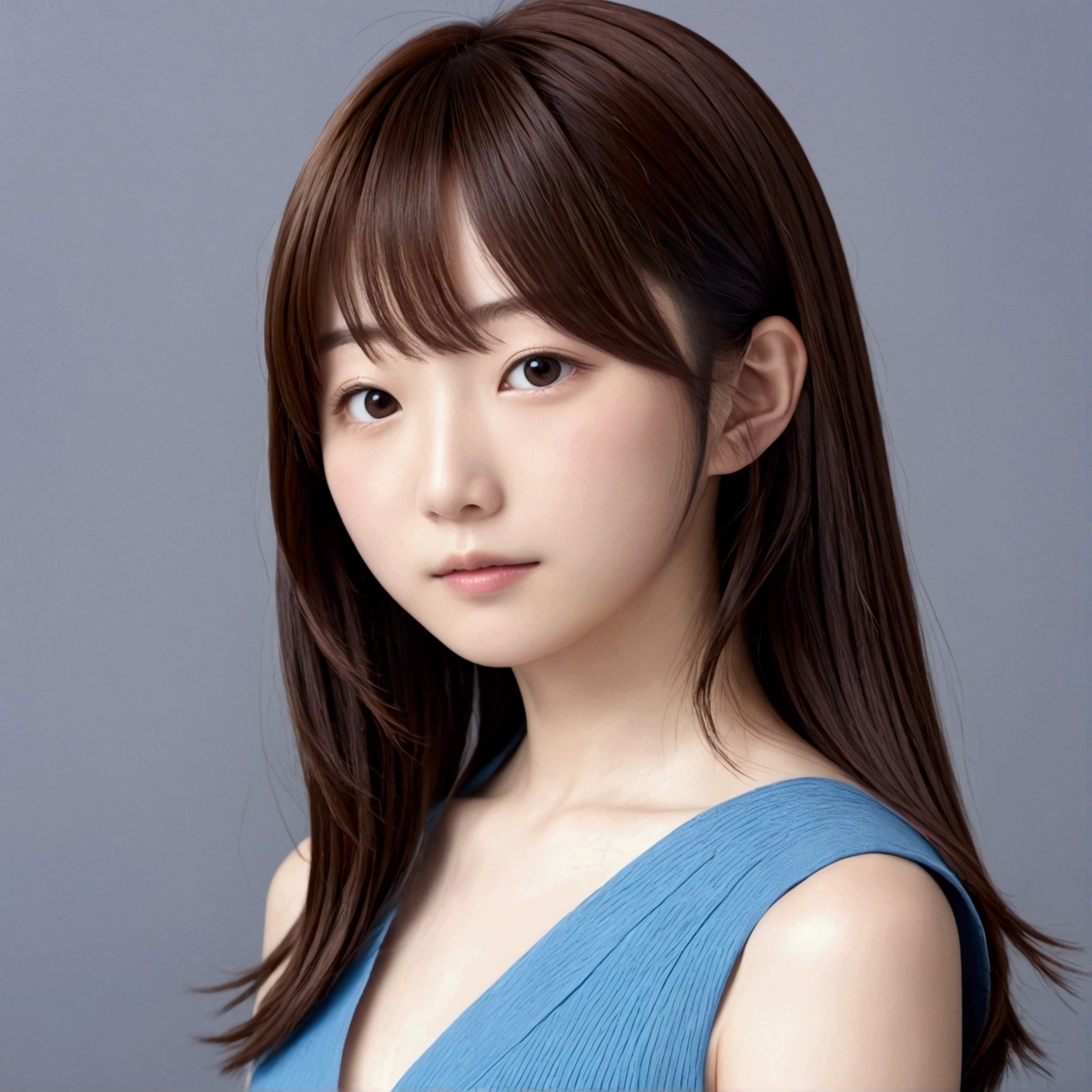 (8k、RAW Photos、Highest quality、masterpiece:1.2)、(Real、Photorealistic:1.4)、(Highly detailed 8K wallpapers)、(Professional Lighting、Cinematic lighting)、(18-year-old、Japanese、female、cute、Chiho、Sakimi-chan、Straight, shoulder-length brown hair:1.2)