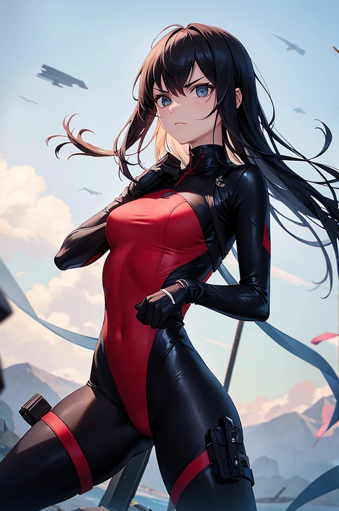 assassin, solo, angry, girl, body suit