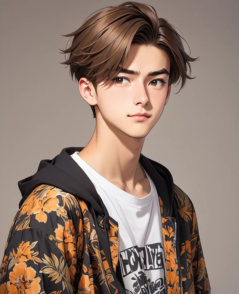 Guy 20 years old, rude, brown-haired