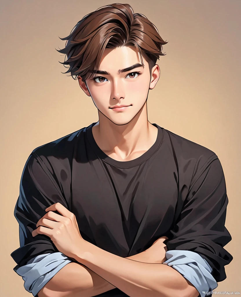 guy 25 years old, rude, brown-haired