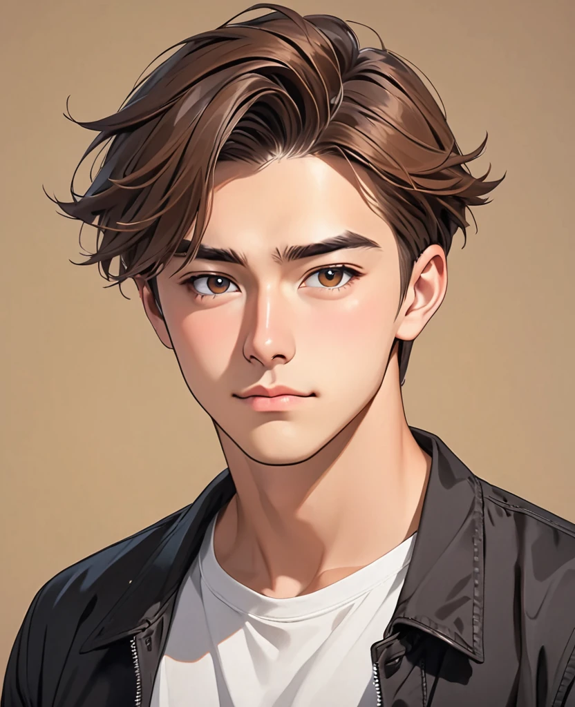 guy 25 years old, rude, brown-haired