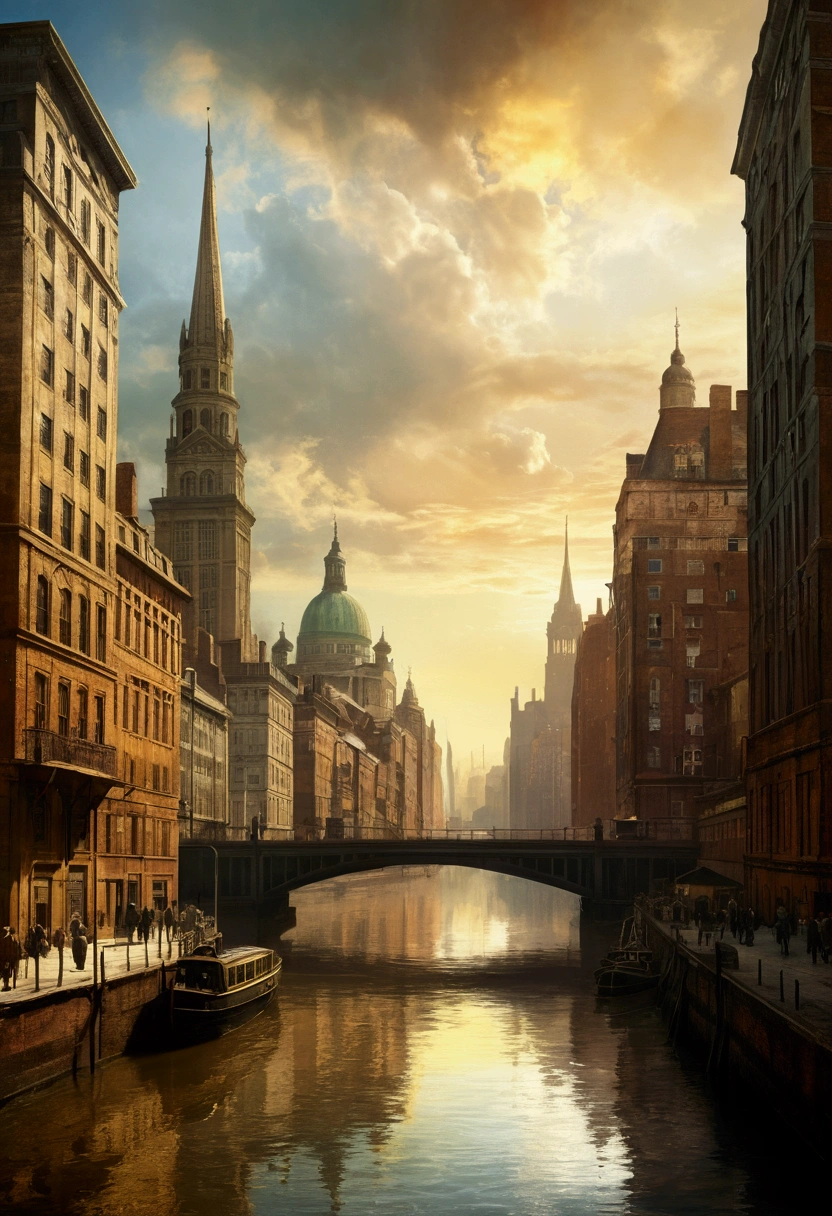 Cityscape from the 20th. Century in Turner style