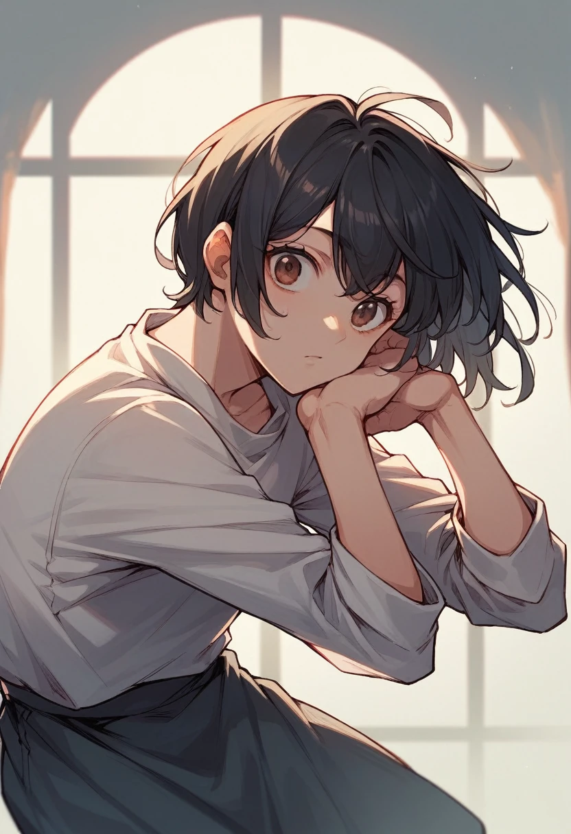 Depressed looking up