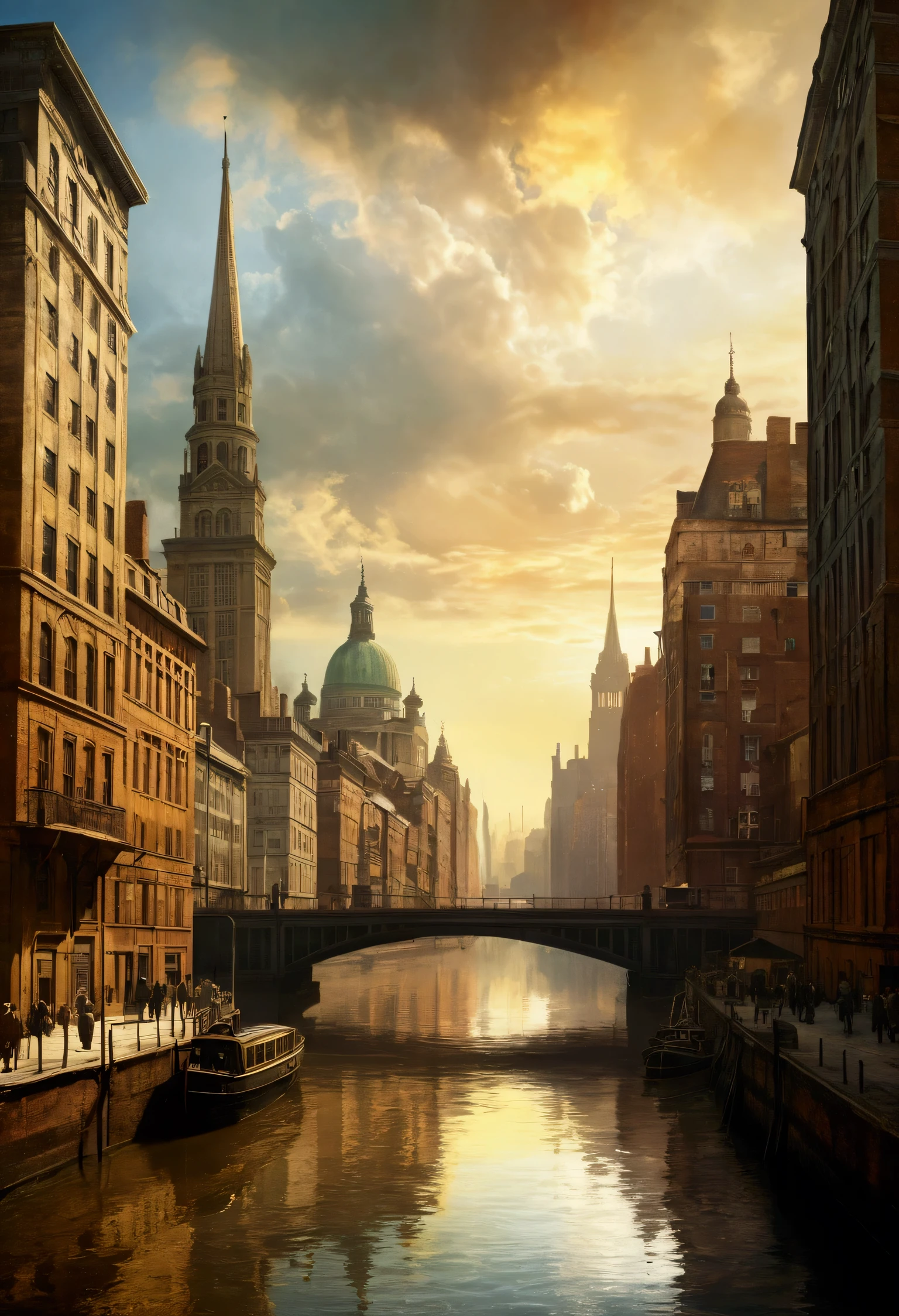 Cityscape from the 20th. Century in Turner style
