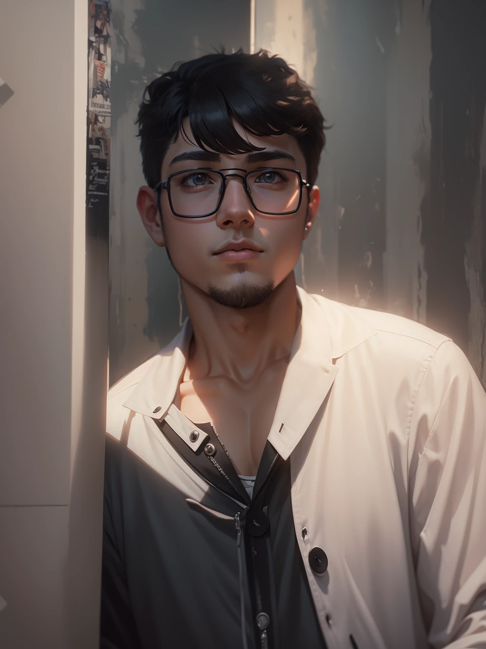 "feeling of solitude,style of anime,younge boy,Bring cute pets,Fine rendering,Realistic shadows"