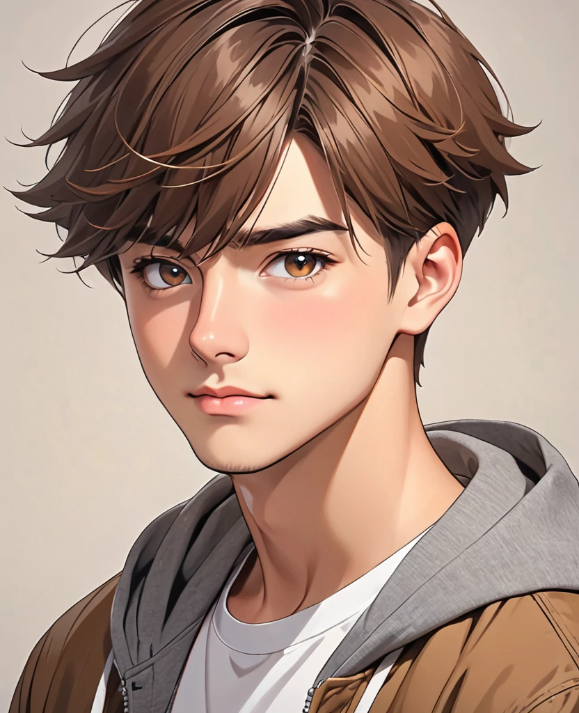 guy 25 years old, rude, brown-haired