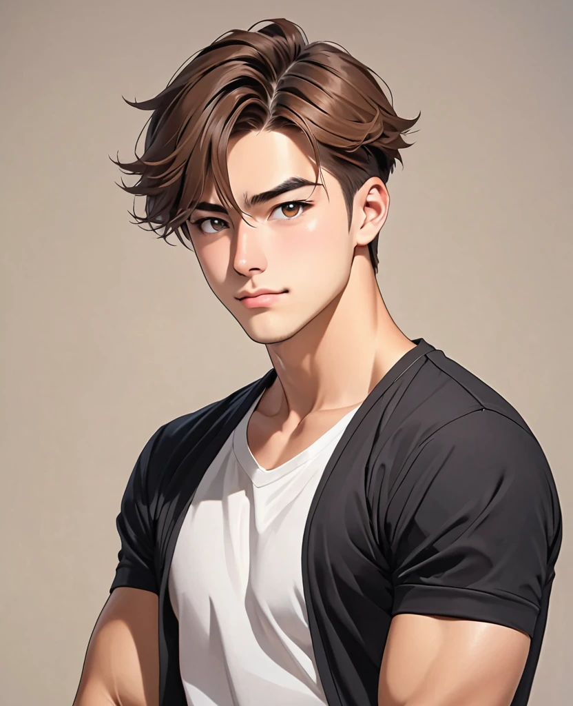 guy 25 years old, rude, brown-haired
