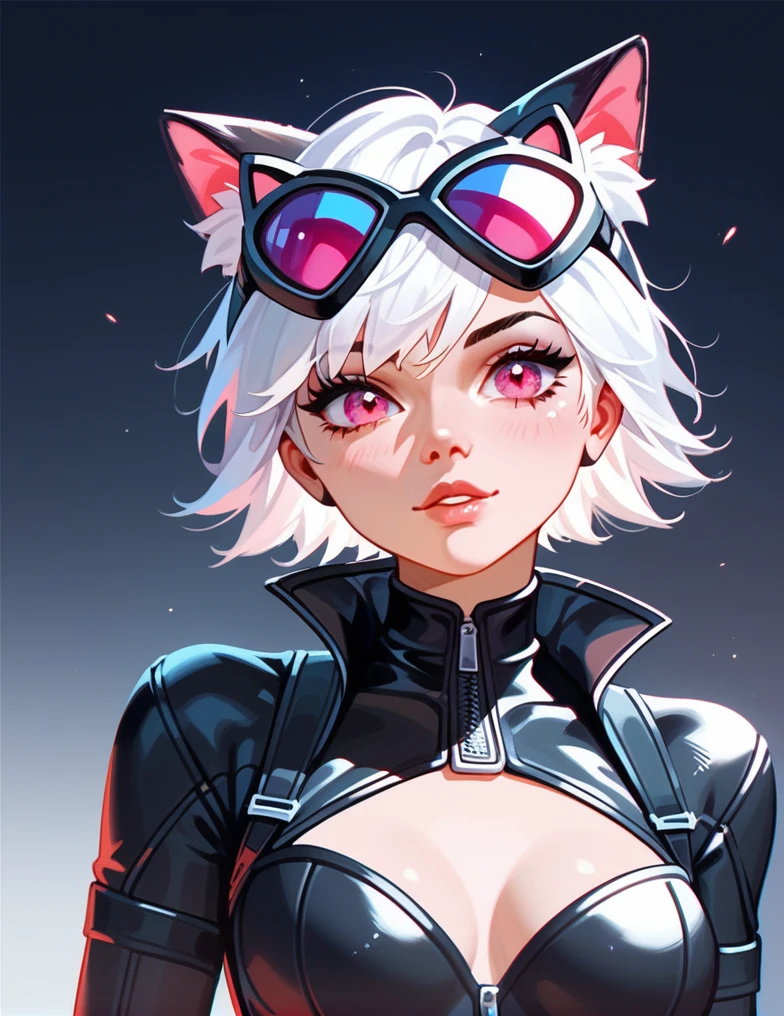 (Fraction_9,Fraction_8_comfort,Fraction_7_comfort),1 female,Catwoman,White hair,Pink Eyes,Cat ears,Cat's Tail,,beautiful_Face,The hand turned into a cat'paw, Showing breasts, Nipple exposure, Exposure, From the outflow, Juice pooled on the floor, hairnet, The marks of sexual slavery on the womb., heart shape eye, open mouth, Deep Red, Tears, Poker face,No focus, Exposure泳衣