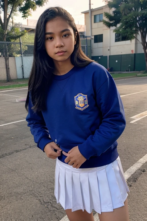 Teenage Filipino with physical education uniform sweatshirt