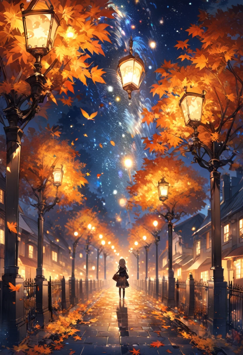 Autumn, starry night 