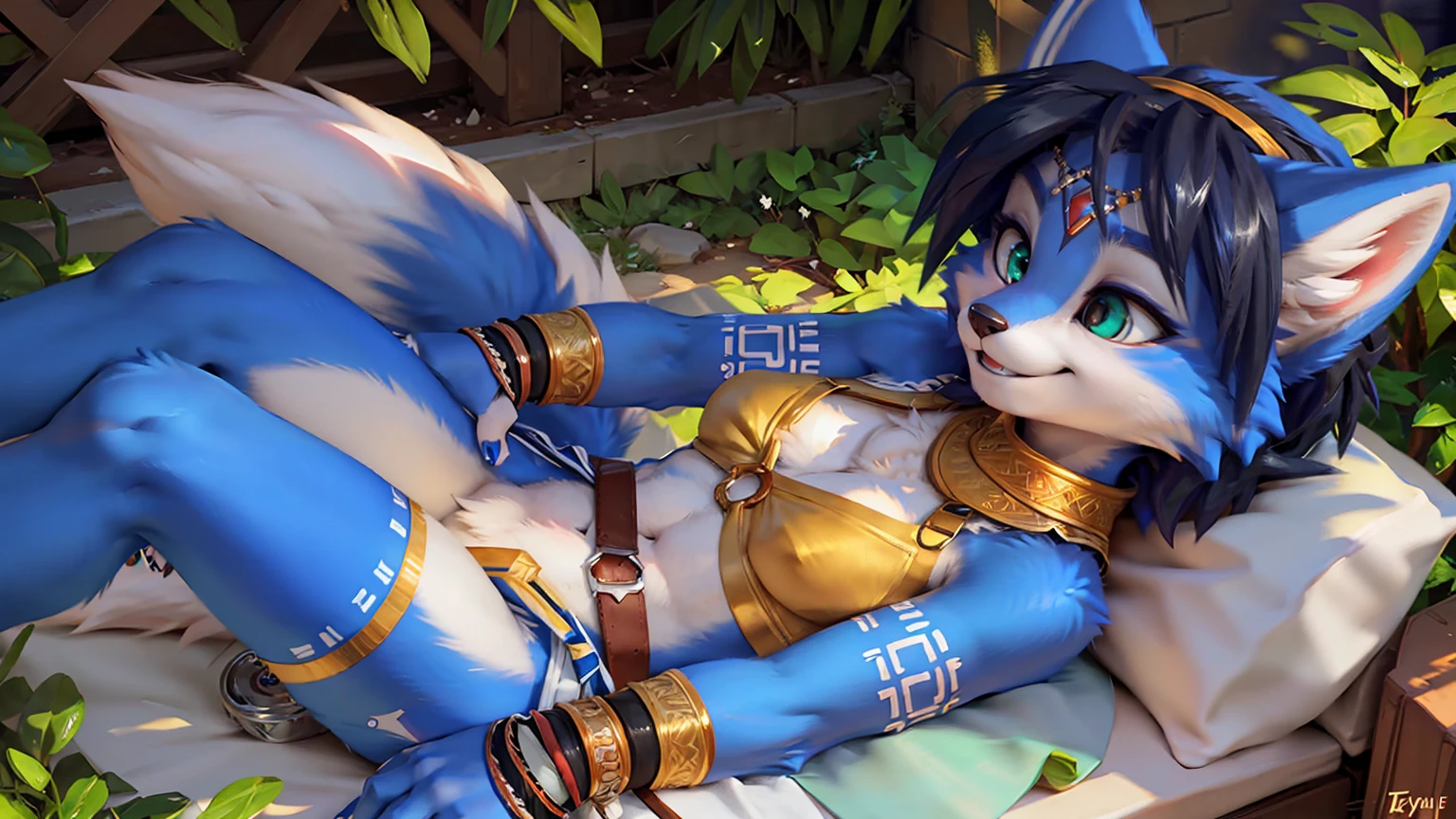 A beautiful and detailed (sweet picture) wa ((krystal)), Star Fox Krystal, sslim, lovable, green eyes, medium breasts, (((Long blue hair 1.3))),  ((black hair tips)), Decollete, grin, look up,, anthro, furry, Uploaded E621, detailed fluffy fur, (wa Fluff-Kevlar, Bayard Wu, personalize me, Pino Daeni), detailed face, (fluffy), 1 girl, alone,  Tribal clothing, sweet girl, alone4k, ,8k, A high resolution, best qualite, Perfect colors, perfect shadows, perfect lightning, posted on e621, (be Chunie, be canene khai, be t.e.starale), Red eees, (Realistic eee details 1.2), Suit for Assassin&#39;s Creed, white assassin robe, hidden blades, rüste zwei hidden blades aus, Assassin's Creed stele cape, blade's in hand, battle pose, battle, in the panoramic view, ​masterpiece, Slim bode, full bode like, walking through a burning rainforest, dramatic lighing, Soft lighting, dae, highle detail, Hair rolled up, a sharp look, a look full of killing intent, smiled slele, fit bode, perfect masculine figure, detailed fur, detailed face, (complex), (Super Detail), (ultra clear), (Best Qualite)
