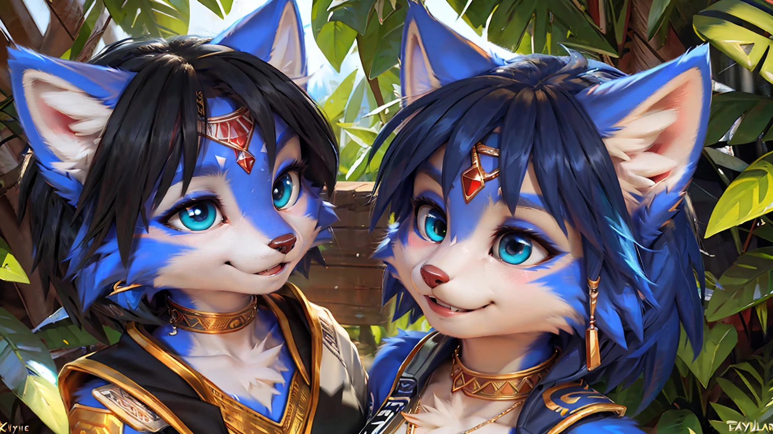 A beautiful and detailed (sweet picture) wa ((krystal)), Star Fox Krystal, sslim, lovable, green eyes, medium breasts, (((Long blue hair 1.3))),  ((black hair tips)), Decollete, grin, look up,, anthro, furry, Uploaded E621, detailed fluffy fur, (wa Fluff-Kevlar, Bayard Wu, personalize me, Pino Daeni), detailed face, (fluffy), 1 girl, alone,  Tribal clothing, sweet girl, alone4k, ,8k, A high resolution, best qualite, Perfect colors, perfect shadows, perfect lightning, posted on e621, (be Chunie, be canene khai, be t.e.starale), Red eees, (Realistic eee details 1.2), Suit for Assassin&#39;s Creed, white assassin robe, hidden blades, rüste zwei hidden blades aus, Assassin's Creed stele cape, blade's in hand, battle pose, battle, in the panoramic view, ​masterpiece, Slim bode, full bode like, walking through a burning rainforest, dramatic lighing, Soft lighting, dae, highle detail, Hair rolled up, a sharp look, a look full of killing intent, smiled slele, fit bode, perfect masculine figure, detailed fur, detailed face, (complex), (Super Detail), (ultra clear), (Best Qualite)
