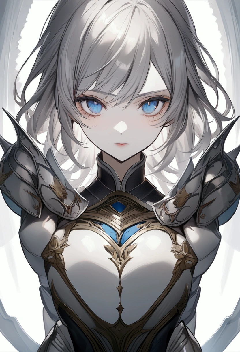 (((best quality)), ((masterpiece)), (details), masterpiece, best quality, high quality, ulutra detailed, perfect face, ((1girl, blue eyes, cat ears: 1.3 silver bob hair: 2.5,)) 、Shiny Hair、Glowing Skin、blush、Lustful look、Small breasts、Lord Enma、hell