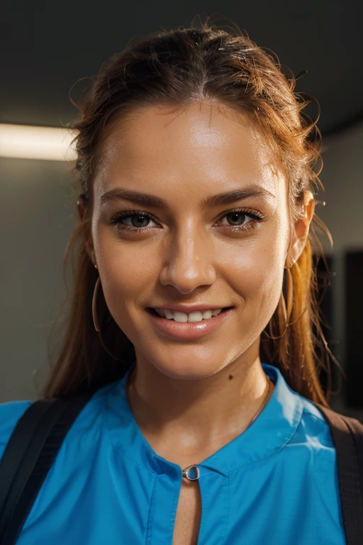 a happy business corporate worker, security team, orange environment, medicinal services, dental care, detailed faces, realistic rendering, 8k, photorealistic, studio lighting, vibrant colors, professional, dynamic composition